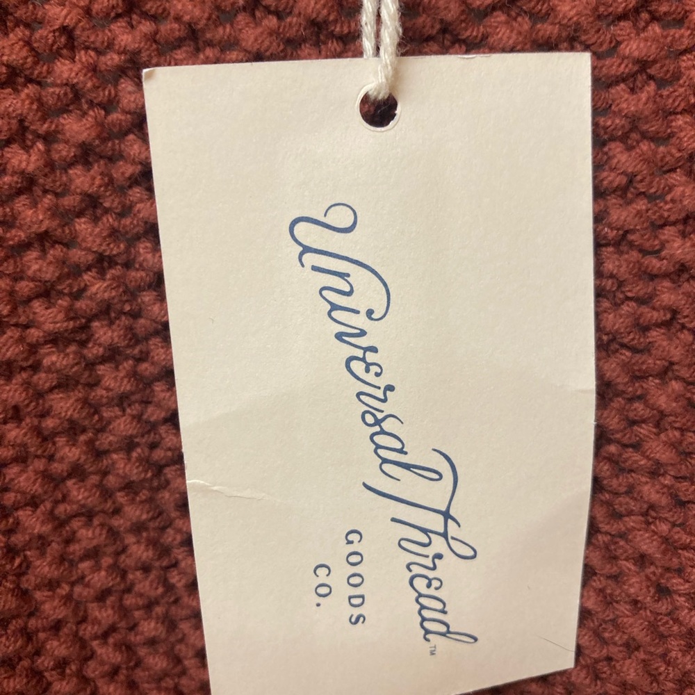 NWT Universal Thread Rust Ruffle Open Cardigan (L) - Picture 3 of 9